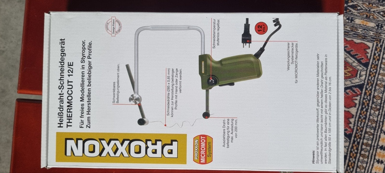 Proxxon Thermocut 12/E Hitte draadsnijder, Ophalen of Verzenden, Nieuw, Overige typen, Proxxon