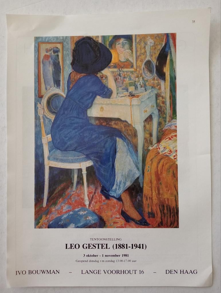 Leo Gestel Bergense School affiche 1981, Ophalen of Verzenden, 1980 tot heden, Tijdschrift