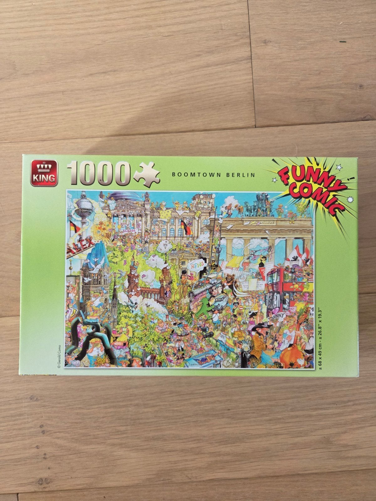 King Puzzel 1000 stukjes - Boomtown Berlin Funny Comic, Een of twee spelers, Ophalen of Verzenden, Zo goed als nieuw, King