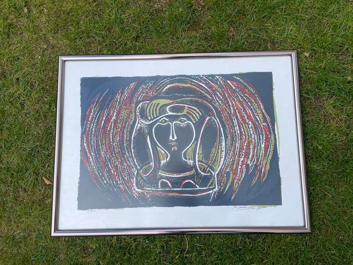 Litho Jos Hermans - Gesigneerd en Ingelijst (1990), Ophalen