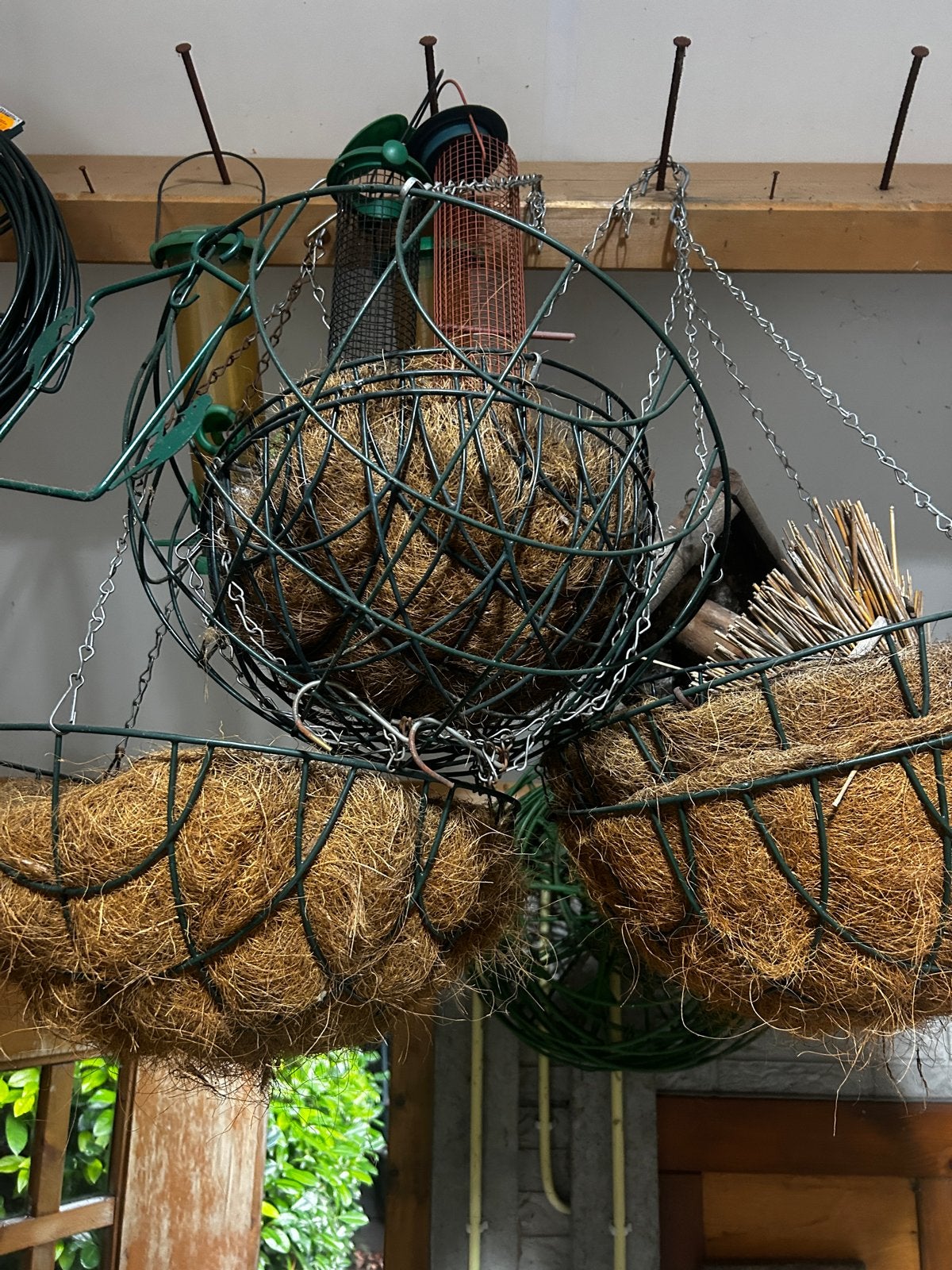 Grote partij hanging baskets en plantmaterialen, Ophalen, Gebruikt