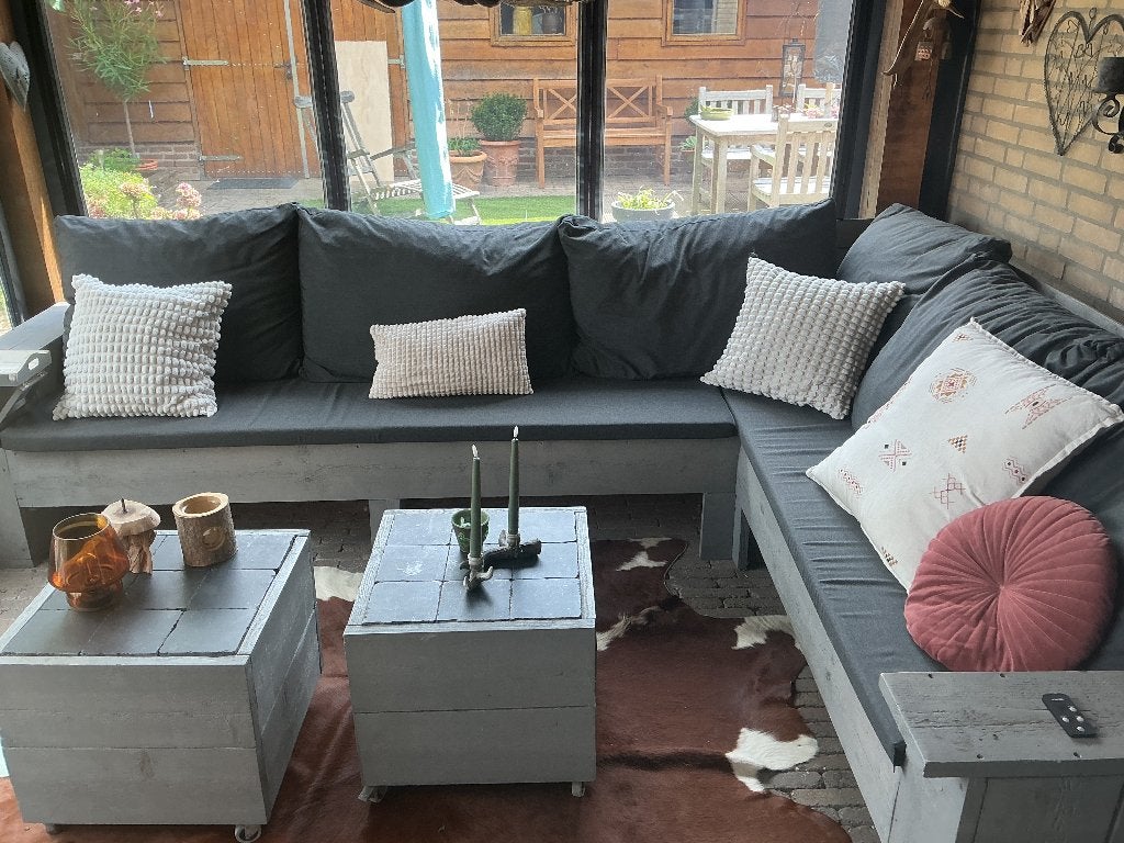 Gratis Loungebank, Ophalen, Hoekbank, 75 tot 100 cm, Zo goed als nieuw