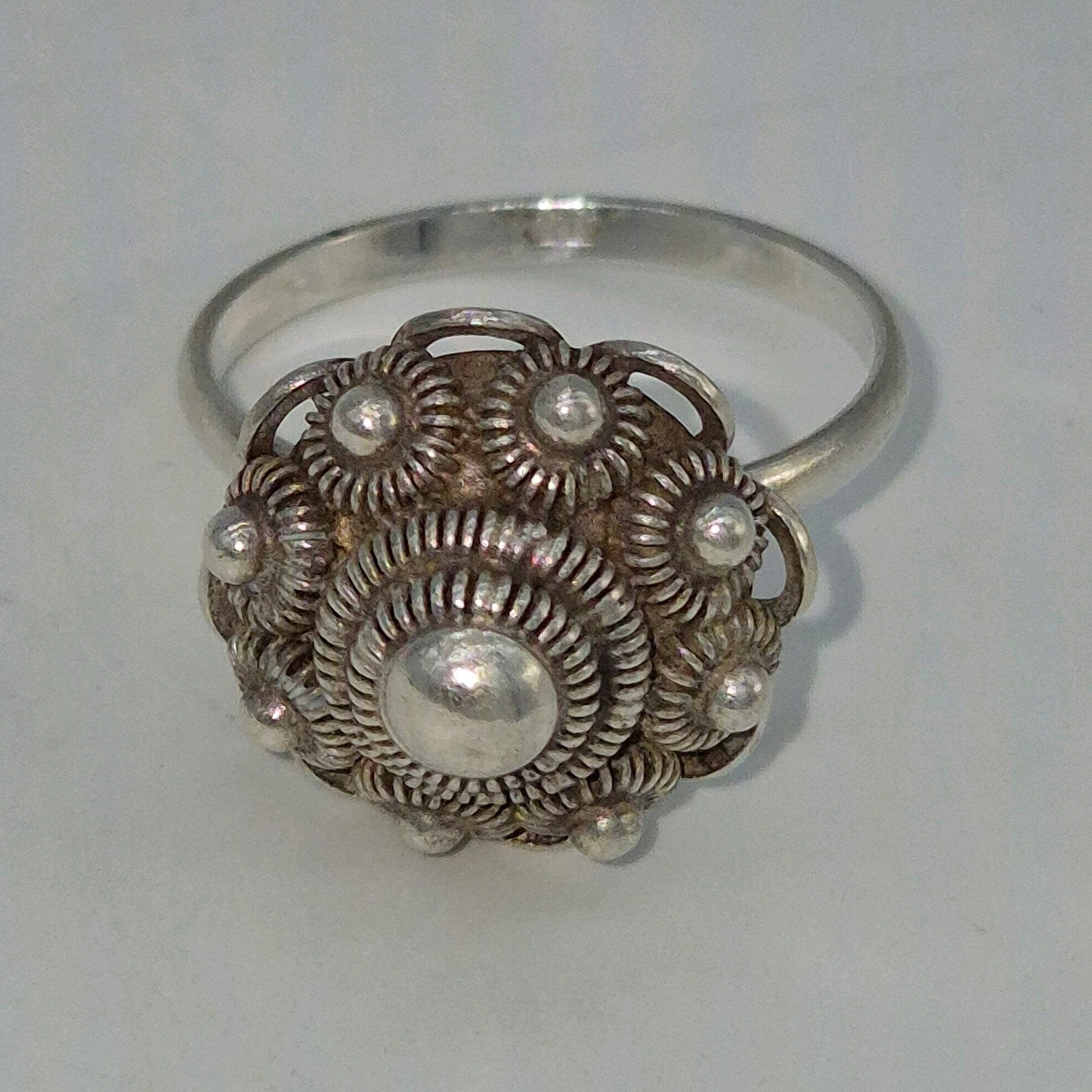 Leuke Zeeuwse knop ring 835 zilver maat 17.5, Gebruikt, Verzenden, 17 tot 18, Dame
