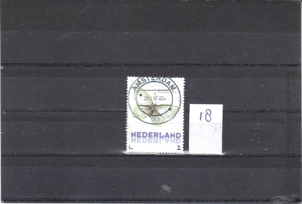 Nederland Kaderpostzegel Vlinders gest 18, Ophalen of Verzenden, Gestempeld