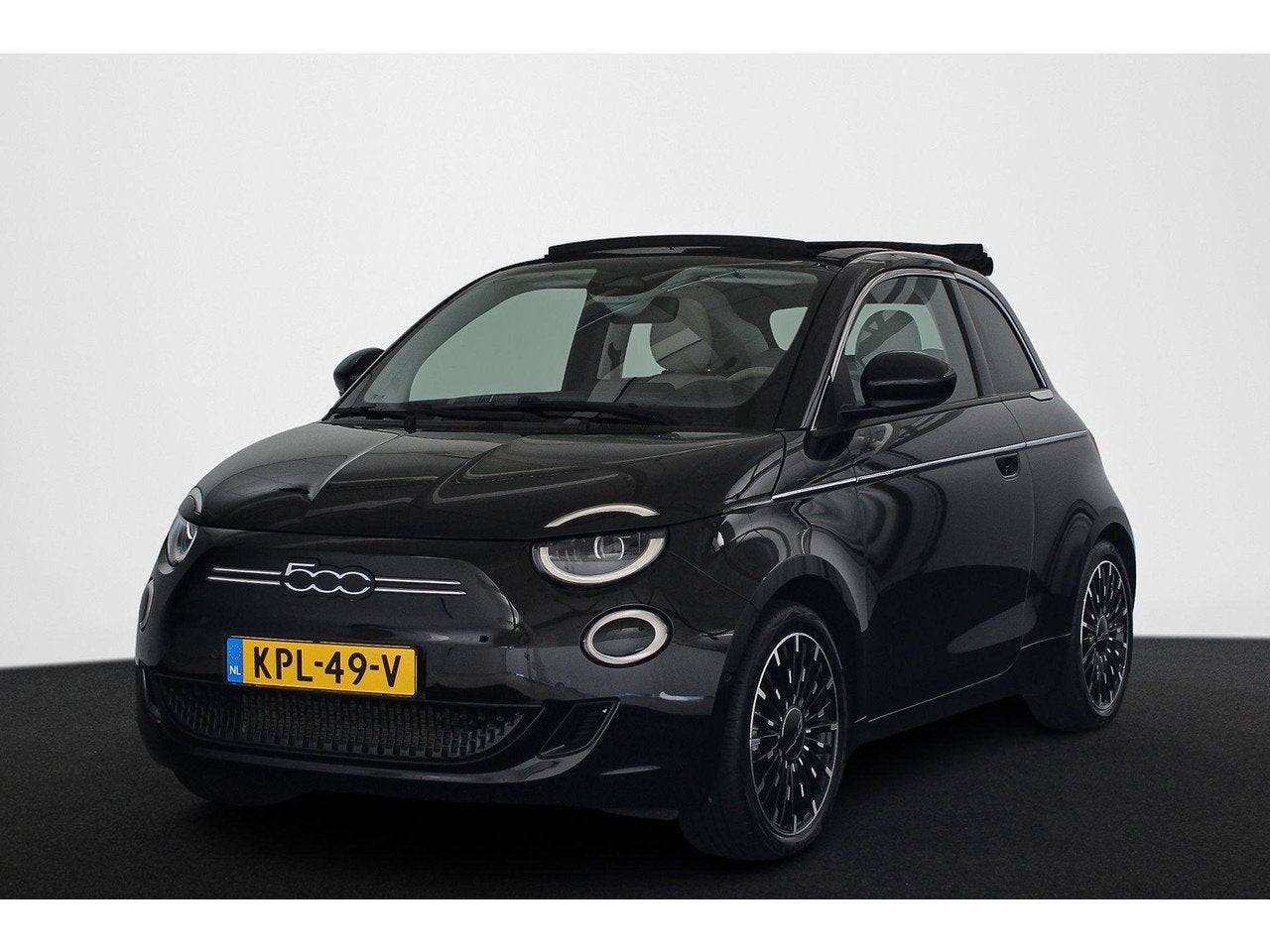 Fiat 500C La Prima 42 kWh Cabrio Leder Stoelverwarming Achte, Automaat, Gebruikt, 118 pk, Cabriolet