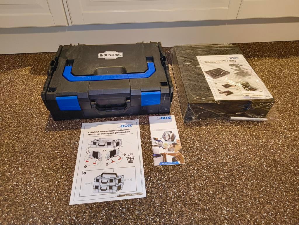 L-boxx 136 Hornbach met nieuwe inlay, Doe-het-zelf en Verbouw, Gereedschapskisten, Zo goed als nieuw, Gevuld, Ophalen of Verzenden