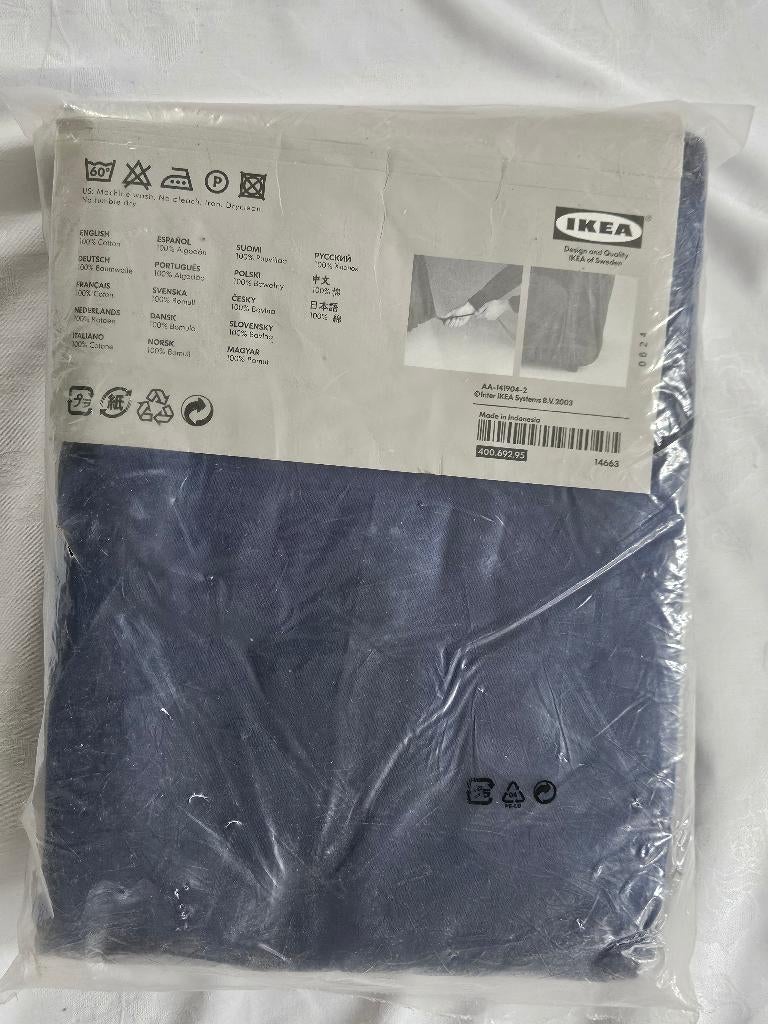 bank hoes tweezitsbank Ikea, gloednieuw en donkerblauw, 75 tot 100 cm, Ophalen of Verzenden, Rechte bank, Stof