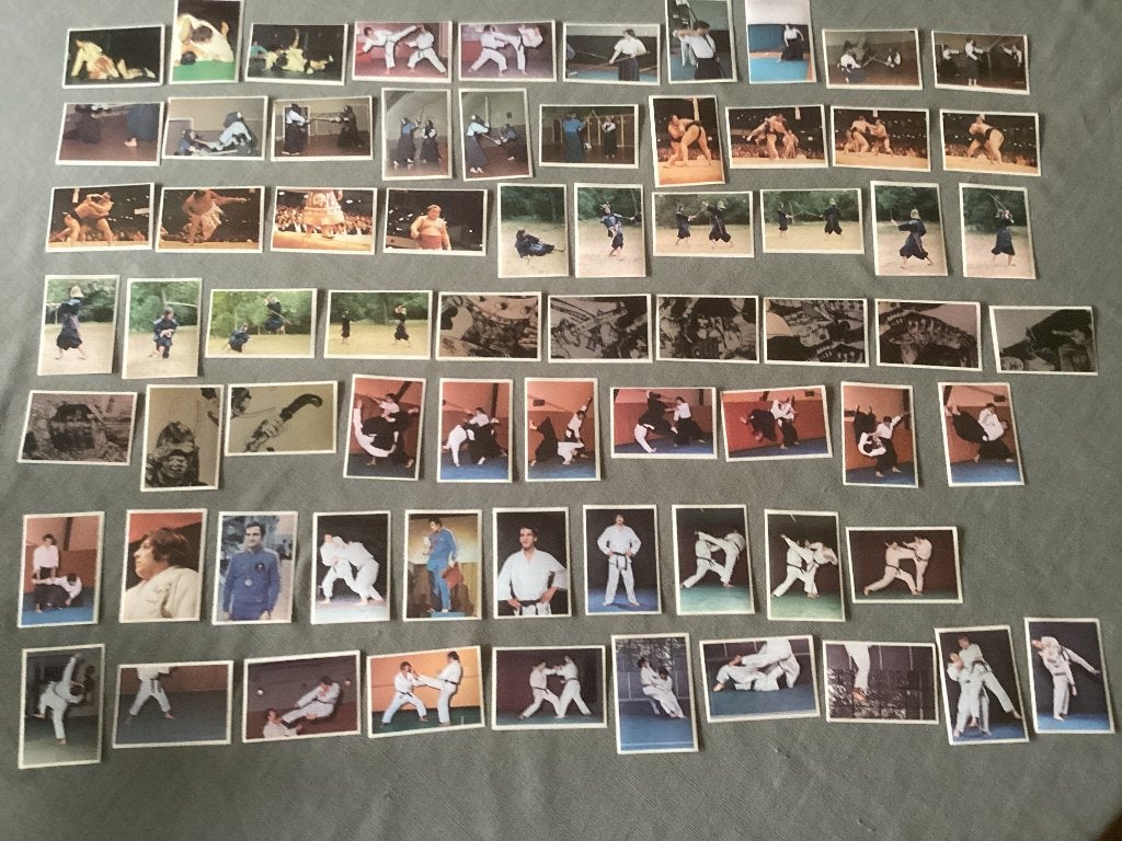 140 stickers gevechtsporten KUNG FU, Ophalen of Verzenden, Gebruikt