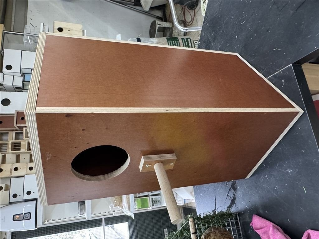 Exclusieve bosuil nestkast – betontriplex – groot model, Meerdere dieren