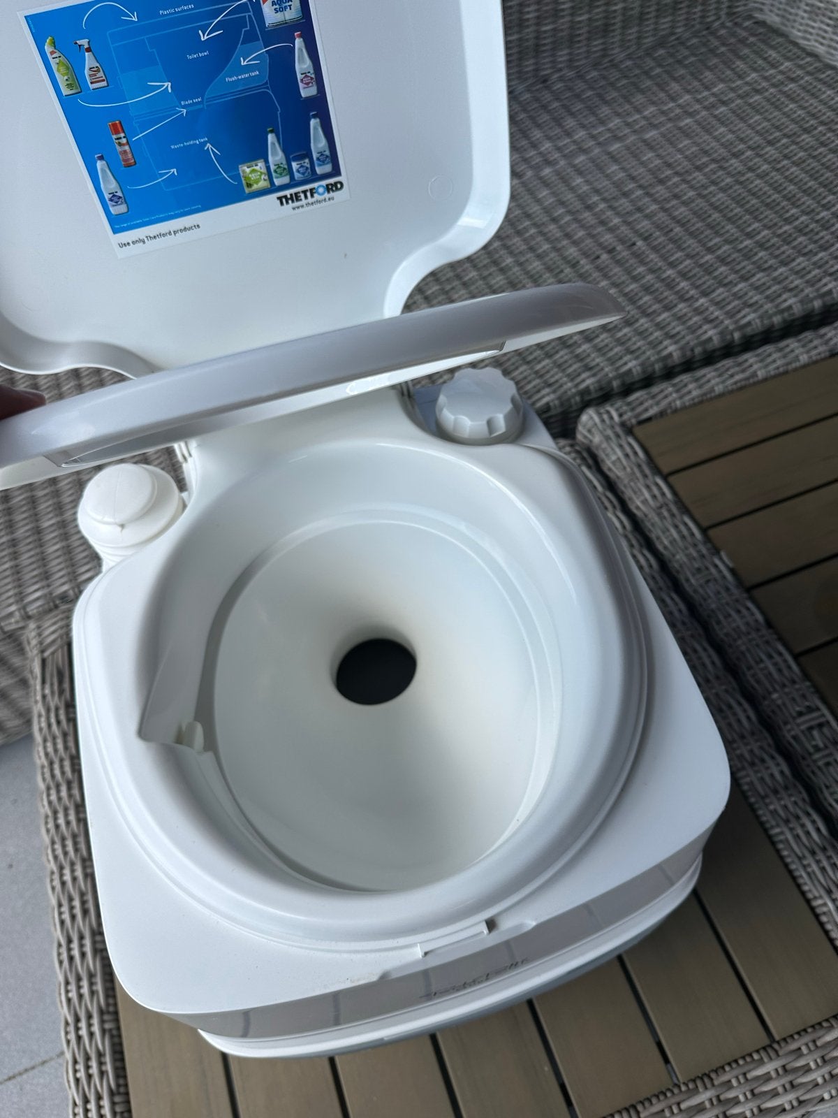 Thetford Porta Potti Qube 165 draagbaar toilet, Caravans en Kamperen, Caravan accessoires, Ophalen, Gebruikt