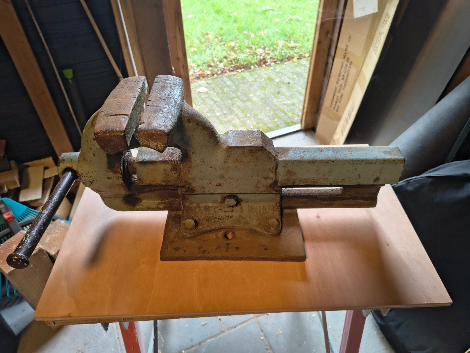 Brockhaus HEUER Front 150 bankschroef 1957-1969, Doe-het-zelf en Verbouw, Ophalen, Bankschroef