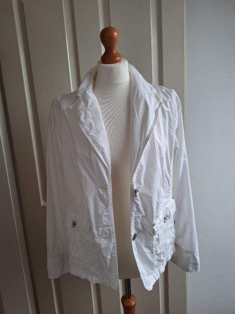 Sportief wit jasje van het merk SAMM. 46/ 48, Kleding | Dames, Wit, Maat 46/48 (XL) of groter, Zo goed als nieuw, Jasje