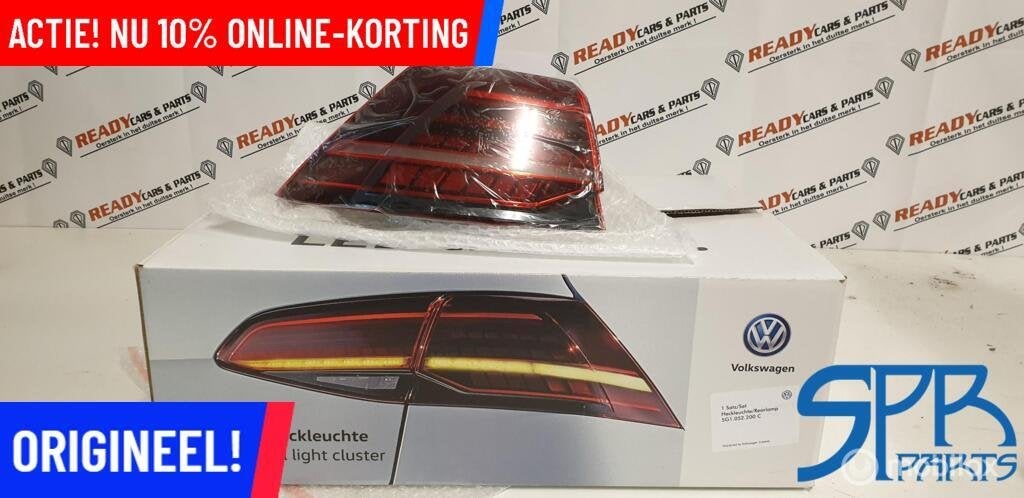 VW GOLF 7 FACELIFT 3D DYNAMISCH LED Achterlicht LINKSBUITEN, Auto-onderdelen, Verlichting, VOLKSWAGEN, Volkswagen, Nieuw, Ophalen of Verzenden