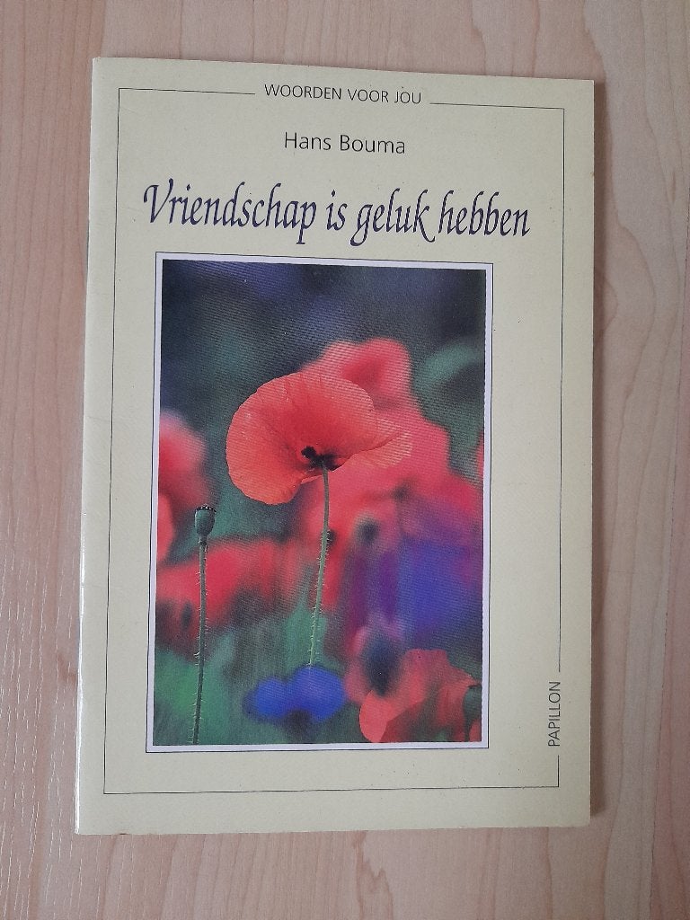 VRIENSCHAP IS GELUK HEBBEN Hans Bouma, Ophalen of Verzenden, Gelezen