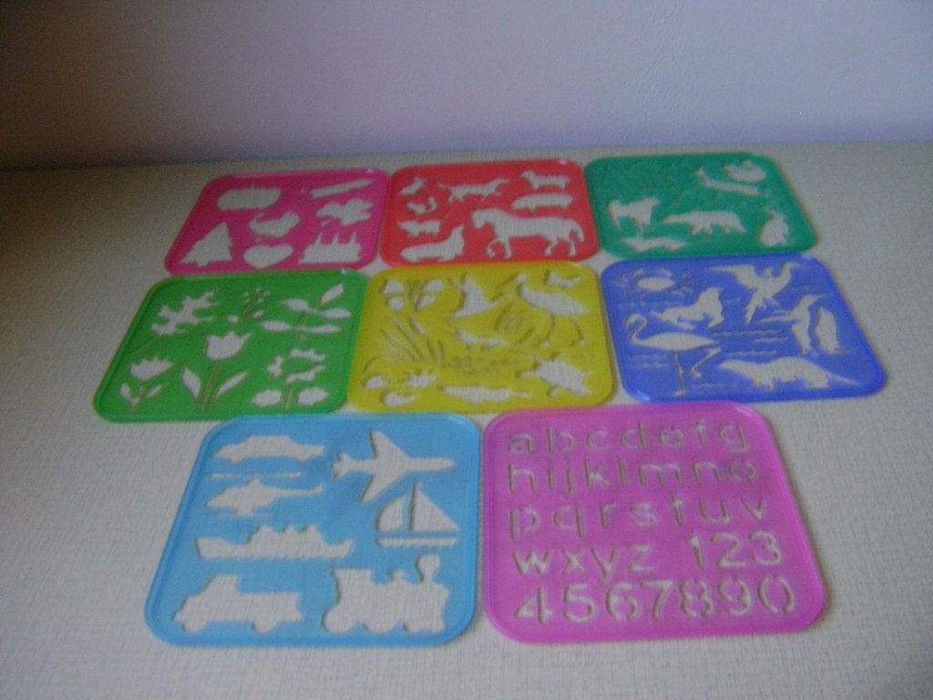 8 tupperware teken sjablonen, Ophalen, Gebruikt, Knutselen
