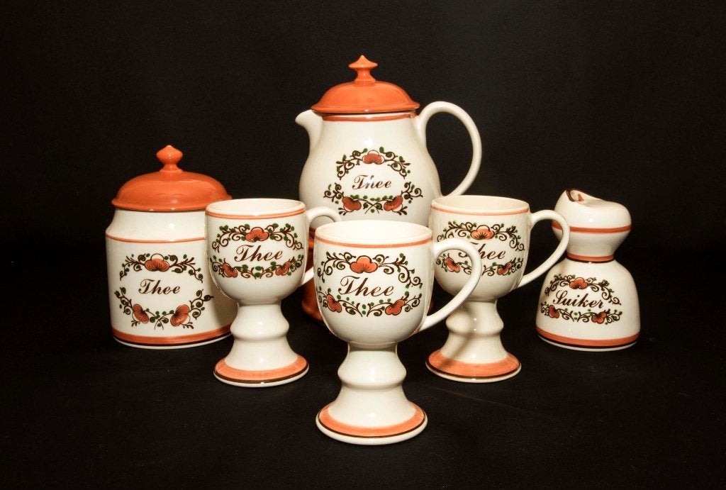 Zenith Gouda –Vintage Theeset, jaren 60/70 (Aardewerk), Ophalen of Verzenden
