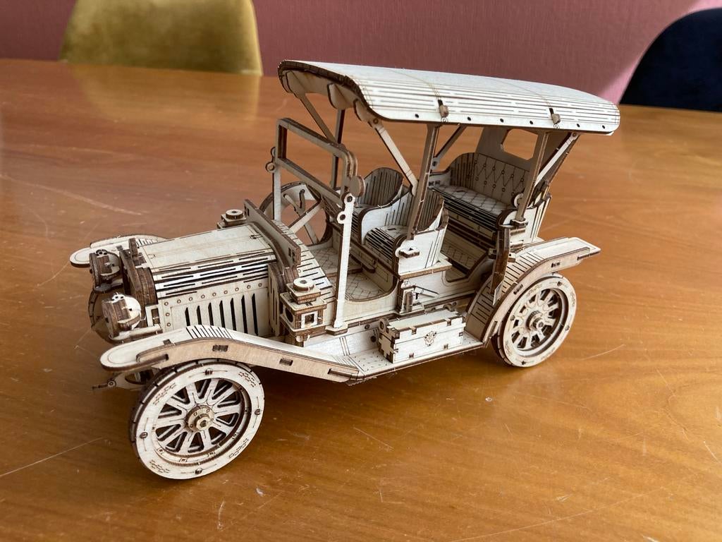 Robotime ROKR Vintage Car MC801 Houten 3D-Puzzel, W, Nieuw, Ophalen of Verzenden, W