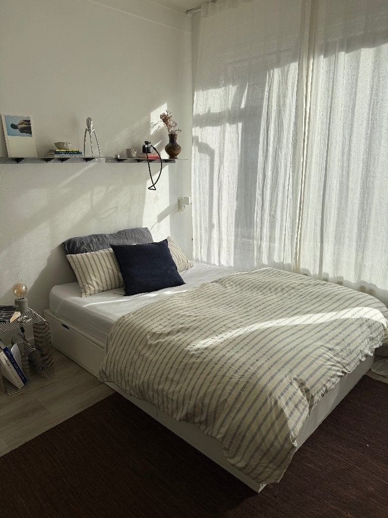 Ikea Nordli Bedframe incl. Matress 140x200, Huis en Inrichting, Ophalen, Gebruikt, Wit, Tweepersoons