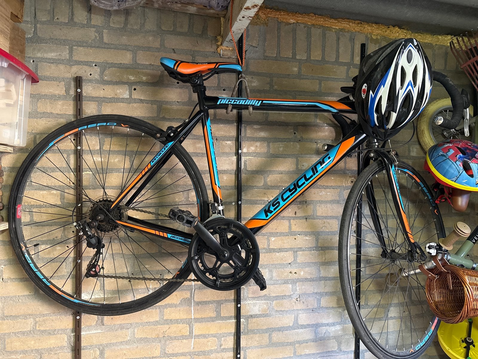 KS Cycling Picadilly racefiets - Zwart/Oranje/Blauw, 28 inch, Gebruikt, 10 tot 15 versnellingen, Aluminium