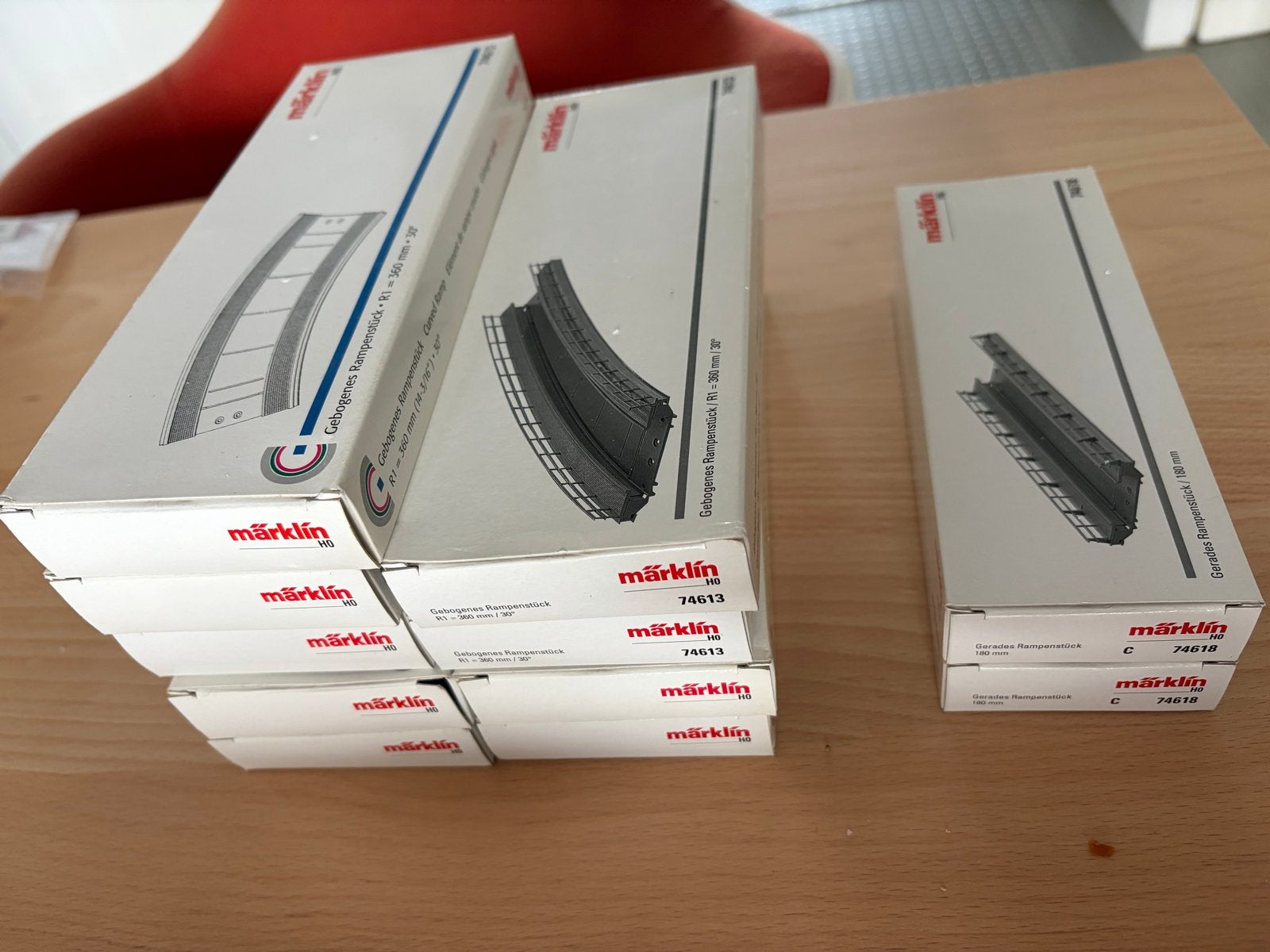 Märklin H0 Gebogen en Rechte Brugdelen 74613 74618 nieuw, Wisselstroom, Overige typen, Nieuw, Ophalen of Verzenden