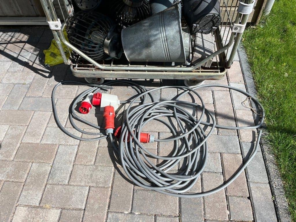 Verlengkabels met CEE-stekkers 380V, Doe-het-zelf en Verbouw, Elektra en Kabels, Ophalen of Verzenden, Zo goed als nieuw, Stekker