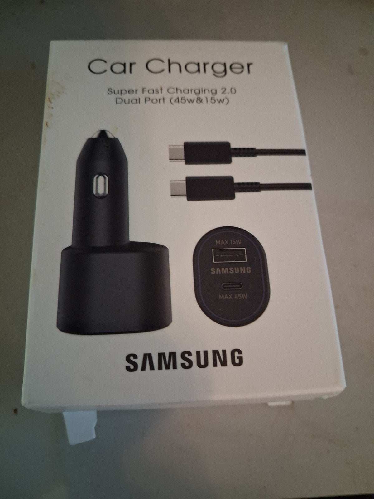 Samsung Super Fast Car Charger 45W/15W Dual Port, Samsung, Nieuw, Ophalen of Verzenden, Dublin, IE / Yateley, GU46 6GG, UK