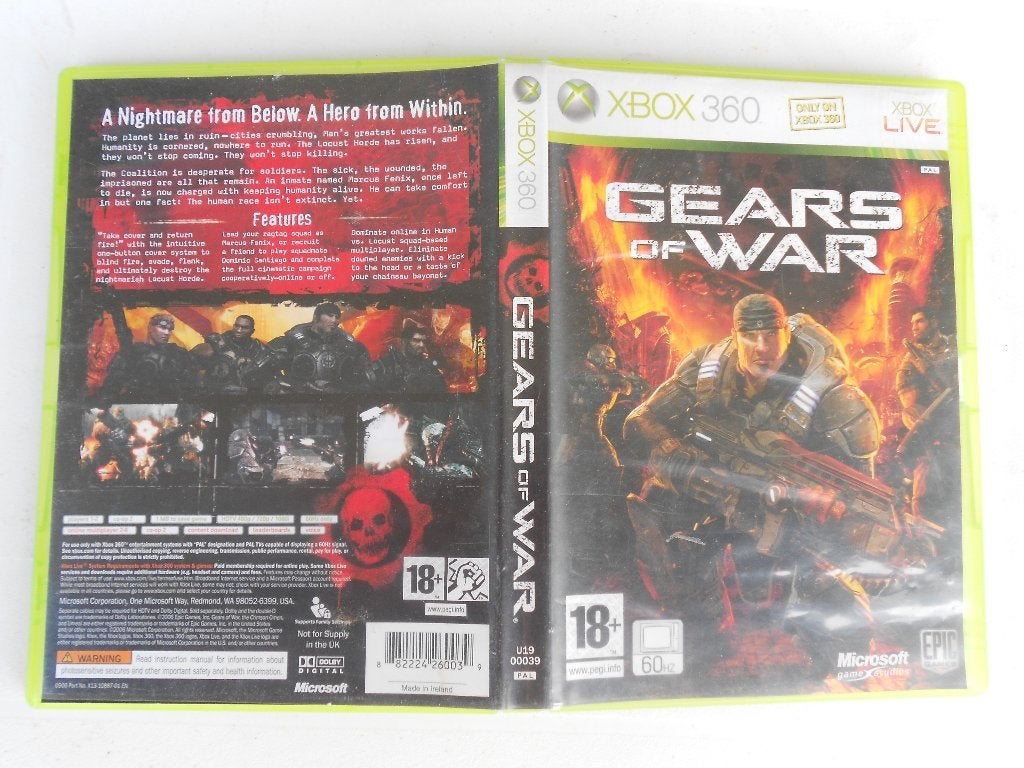 Gears of war game voor xbox 360, in doos met boekje.18 Jaar., Ophalen, Gebruikt, Vanaf 18 jaar, Shooter