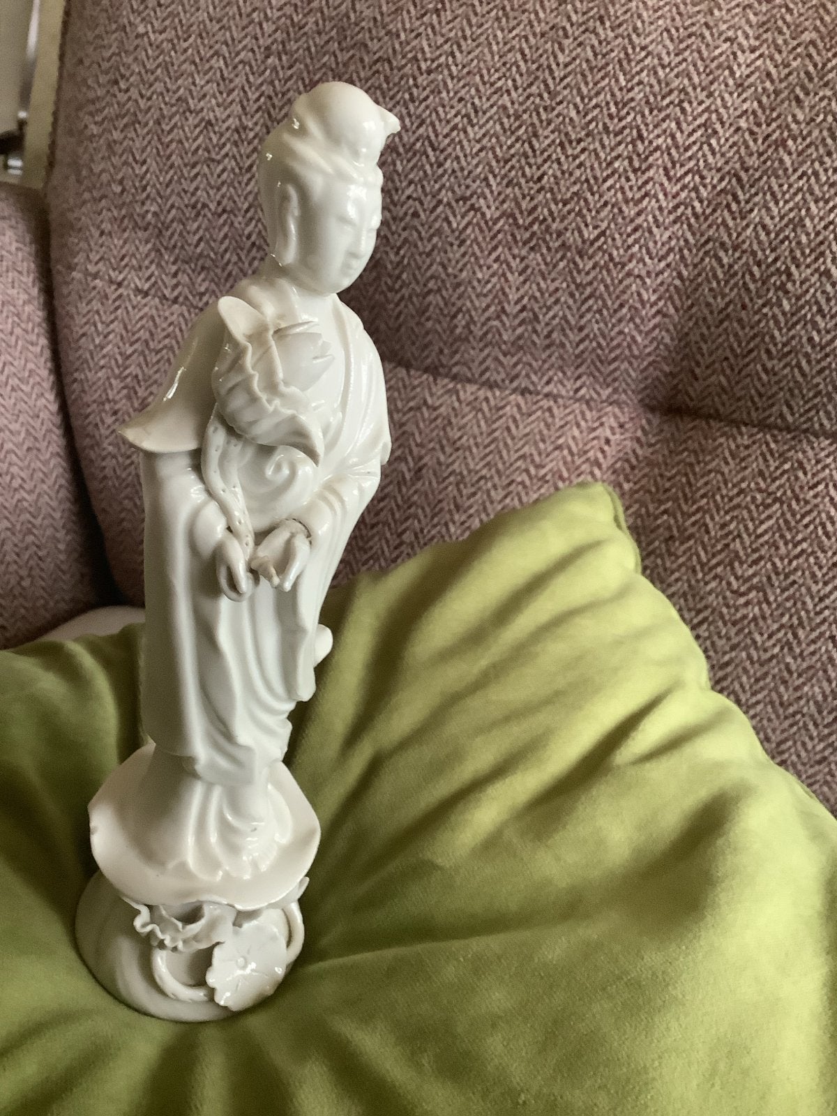 Chinees porseleinen beeld van Guanyin, Wit, Steen/keramiek, Ophalen of Verzenden, China