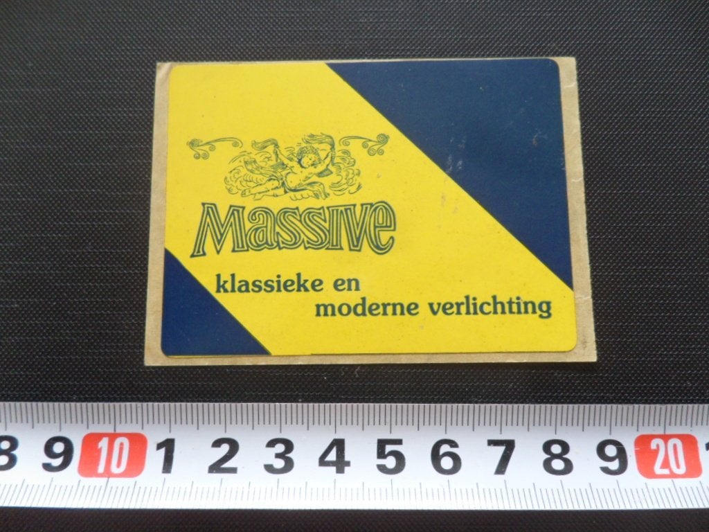 sticker België MASSIVE klassieke en moderne verlichting, Ophalen, Zo goed als nieuw