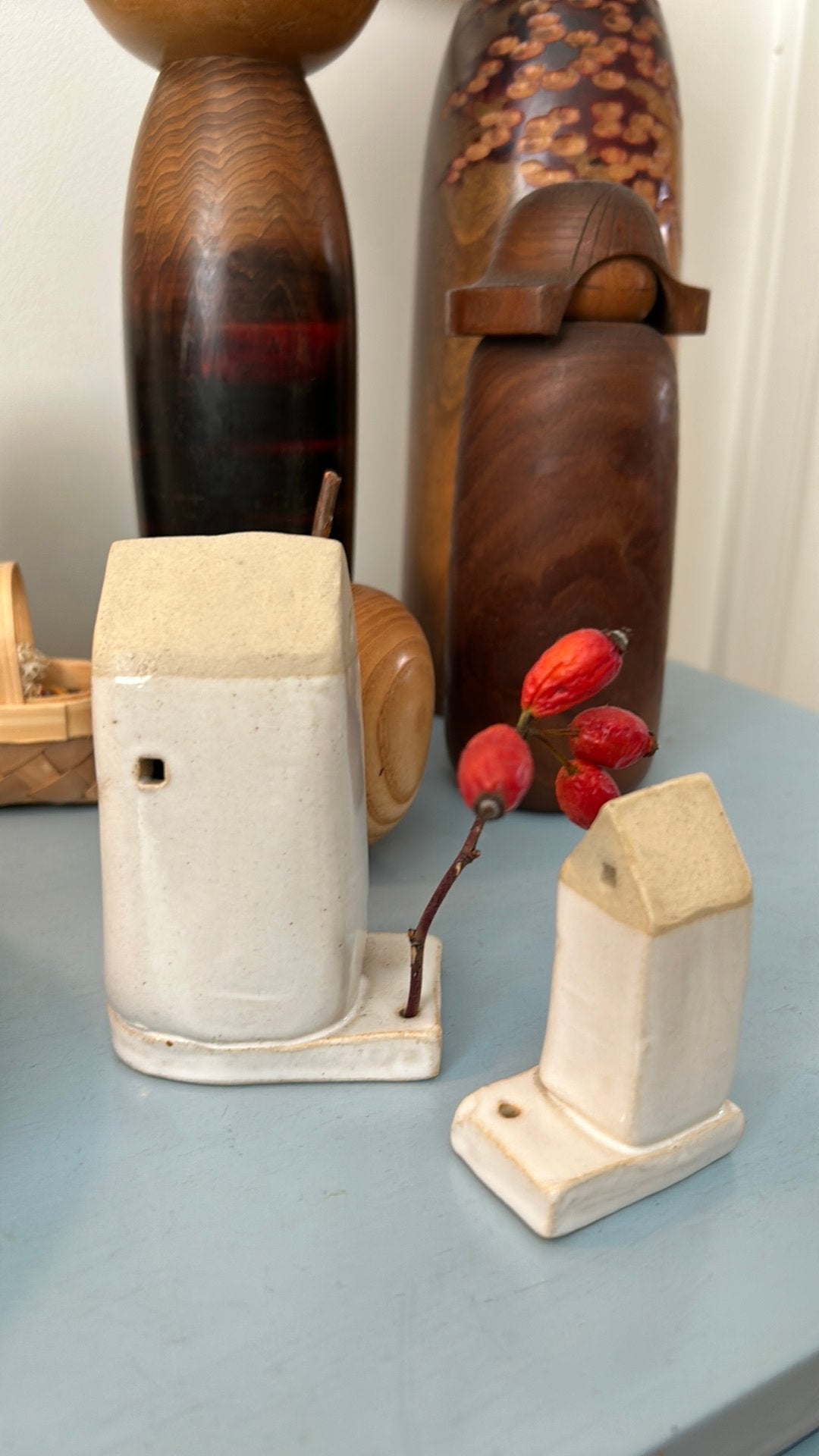 2 studio pottery keramiek huisjes voor seizoenstafel, Ophalen of Verzenden, Zo goed als nieuw