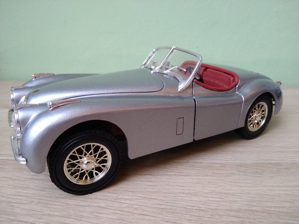 1948 Jaguar Xk120 Grijs metallic 1:18 Ertl, Ophalen of Verzenden, Gebruikt, Auto, ERTL