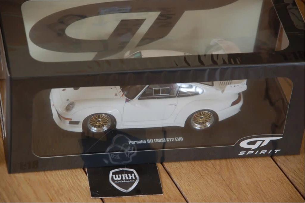 1:18 PORSCHE 911 993 GT2 EVO white GT spirit GT532 inbox WRH, Verzenden, Zo goed als nieuw, Auto, Overige merken