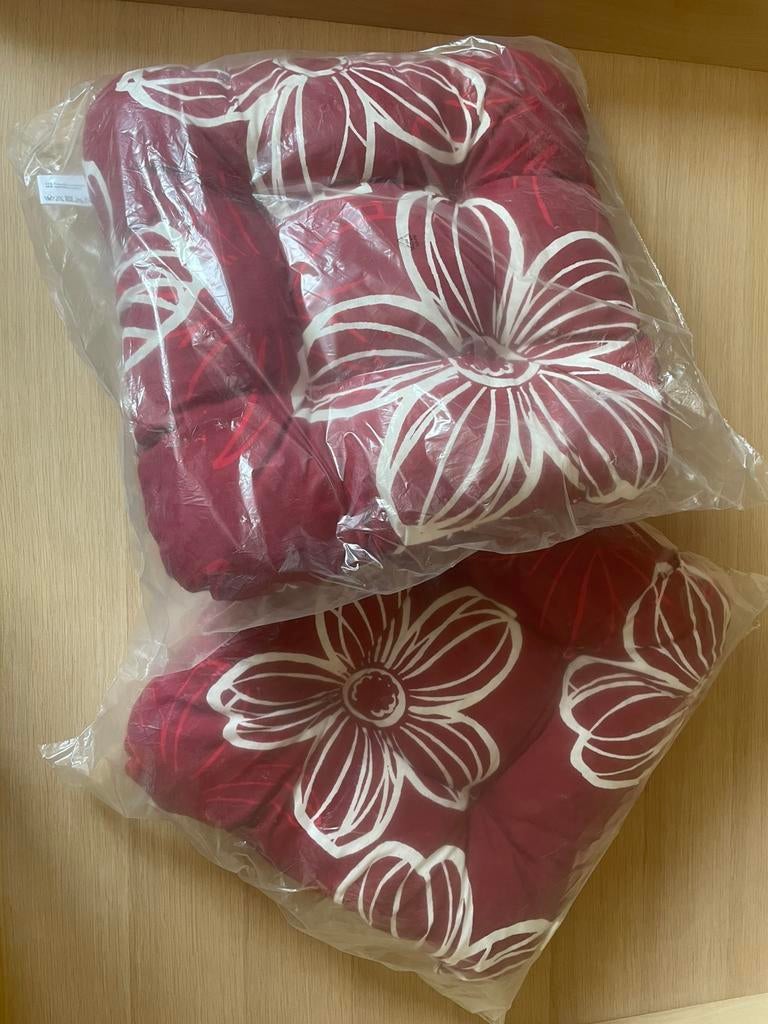 Sun Garden stoelkussens, zitkussens bordeaux rood 38 x 38 cm, Huis en Inrichting, Woonaccessoires | Kussens, Ophalen of Verzenden