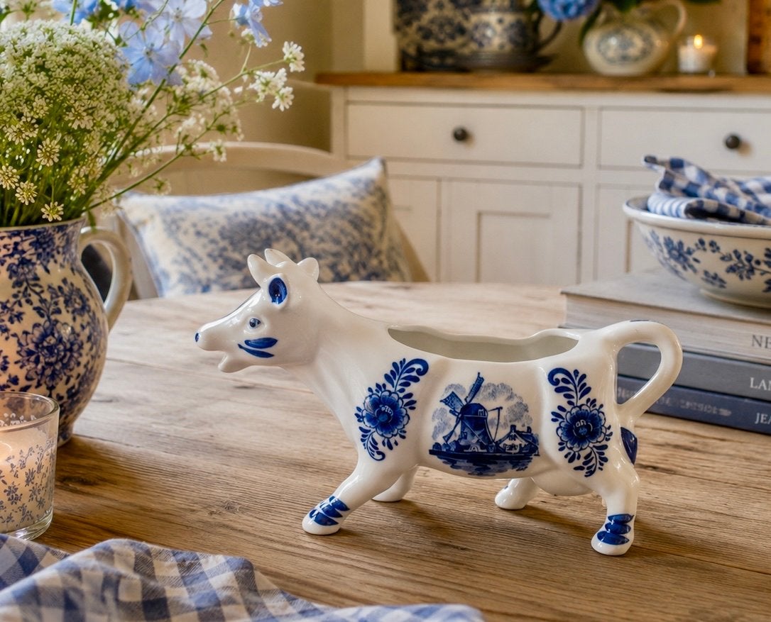 Delfts Blauw Melkkan Koe - Royal Delft Handwerk, Antiek en Kunst, Ophalen of Verzenden