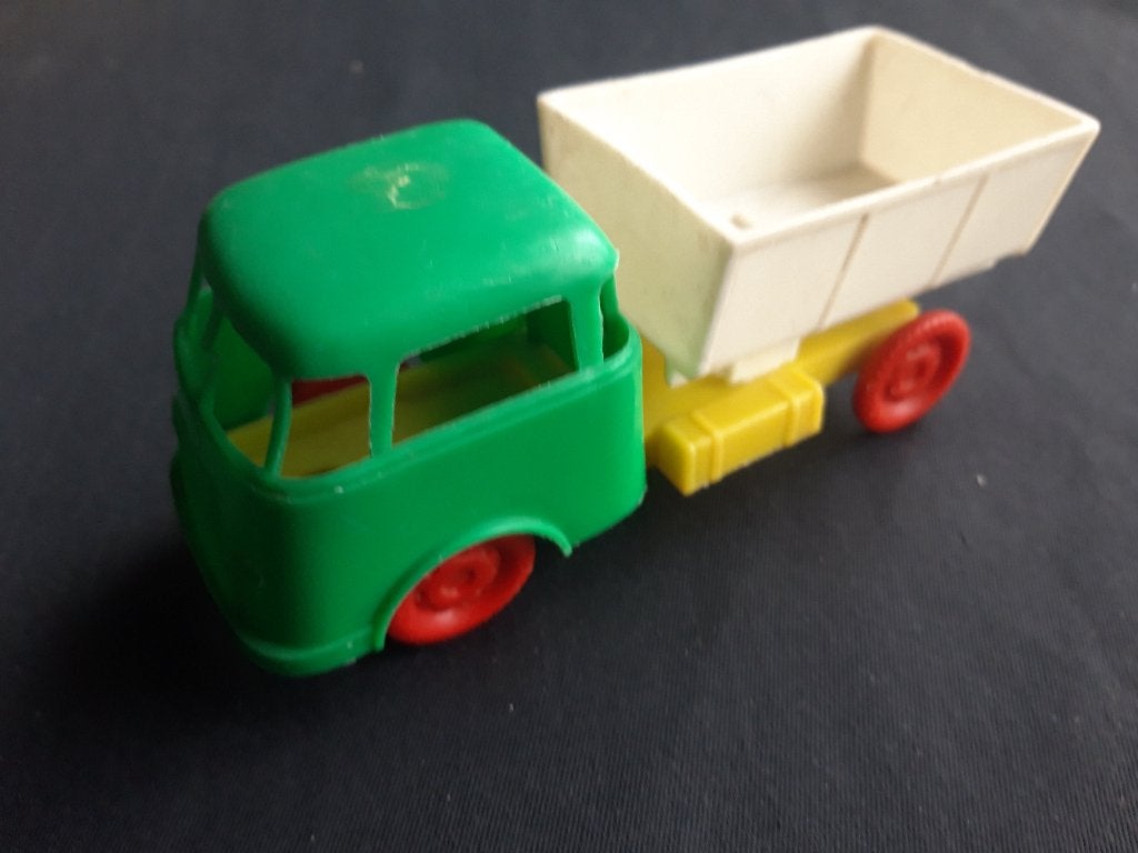 Vintage - DAF 6-streper plastic kipper groen – wit jaren 60, Ophalen of Verzenden