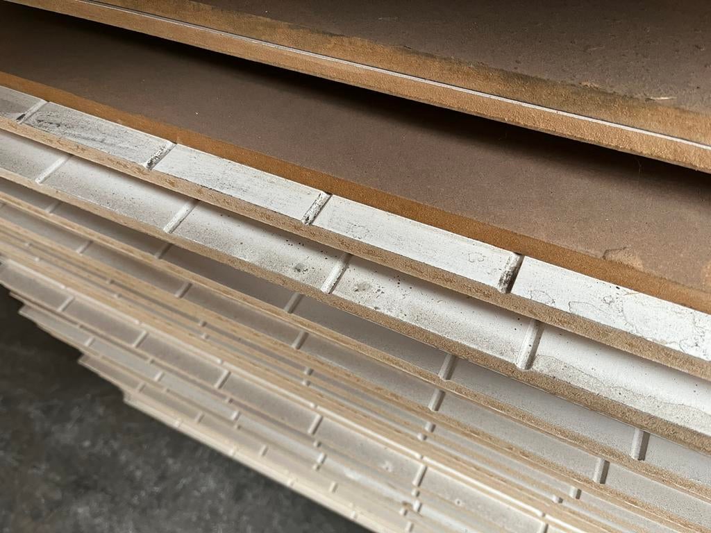 Mdf plaat  v groef wit gespoten 2740x620x11mm, Ophalen, Zo goed als nieuw, Minder dan 20 mm