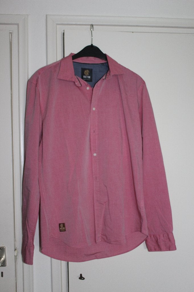 Roze herenoverhemd maat XL, Ophalen of Verzenden, Zo goed als nieuw, Victim, Roze