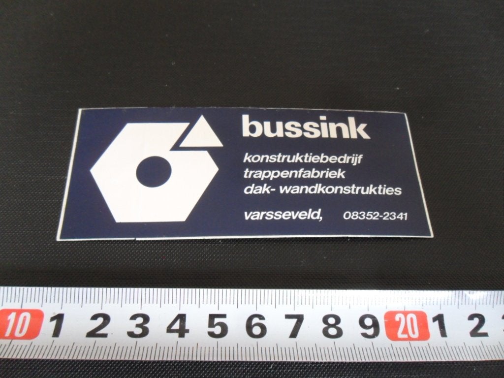 sticker varsseveld bussink konstruktiebedrijf trappenfabriek, Verzamelen, Ophalen, Zo goed als nieuw