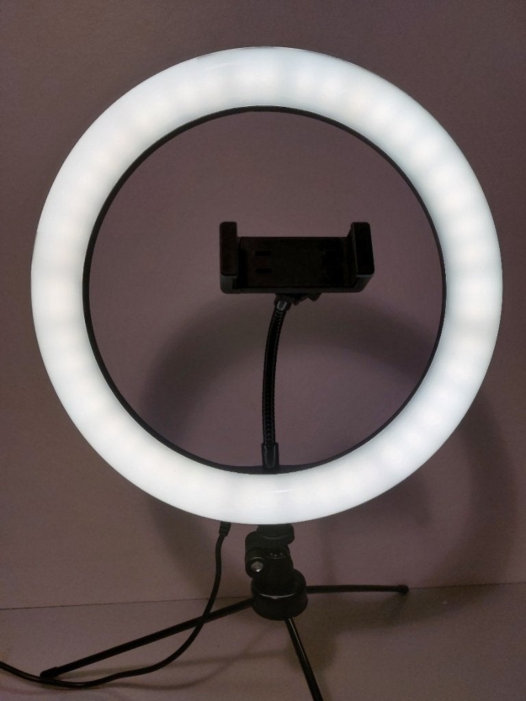 TikTok lamp / Selfie-lamp met GSM-houder (z.g.a.n.), Audio, Tv en Foto, Fotografie | Fotostudio en Toebehoren, Ophalen of Verzenden
