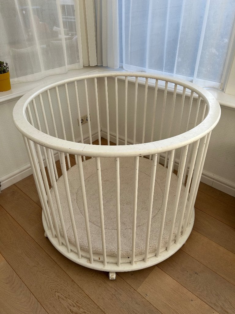 Ronde box wit, Kinderen en Baby's, Boxen, Ophalen, Gebruikt, Rond, In hoogte verstelbaar