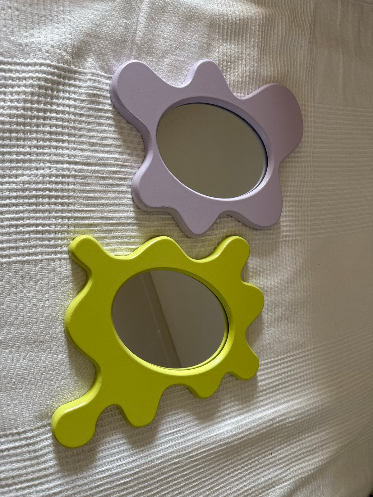 Decoratieve spiegels Kwantum - set van 2, Minder dan 50 cm, Ophalen of Verzenden, Zo goed als nieuw, Minder dan 100 cm