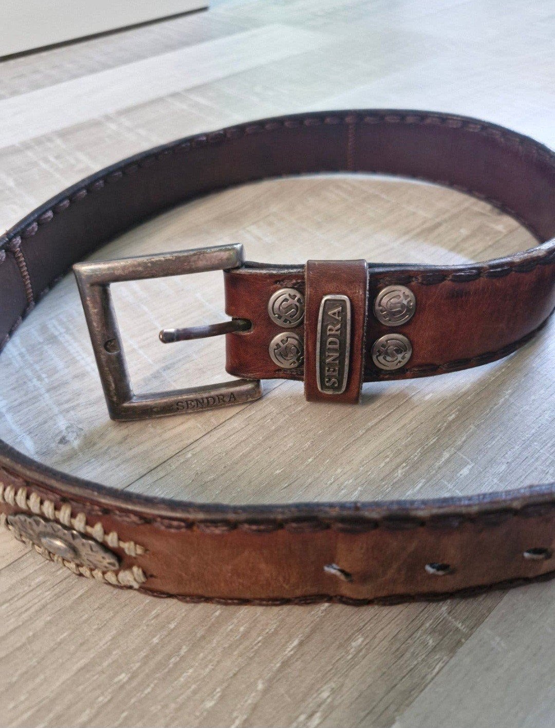 Sendra leren riem donkerbruin 7606, Sendra, Echt leder, 90 tot 100 cm, Tailleriem