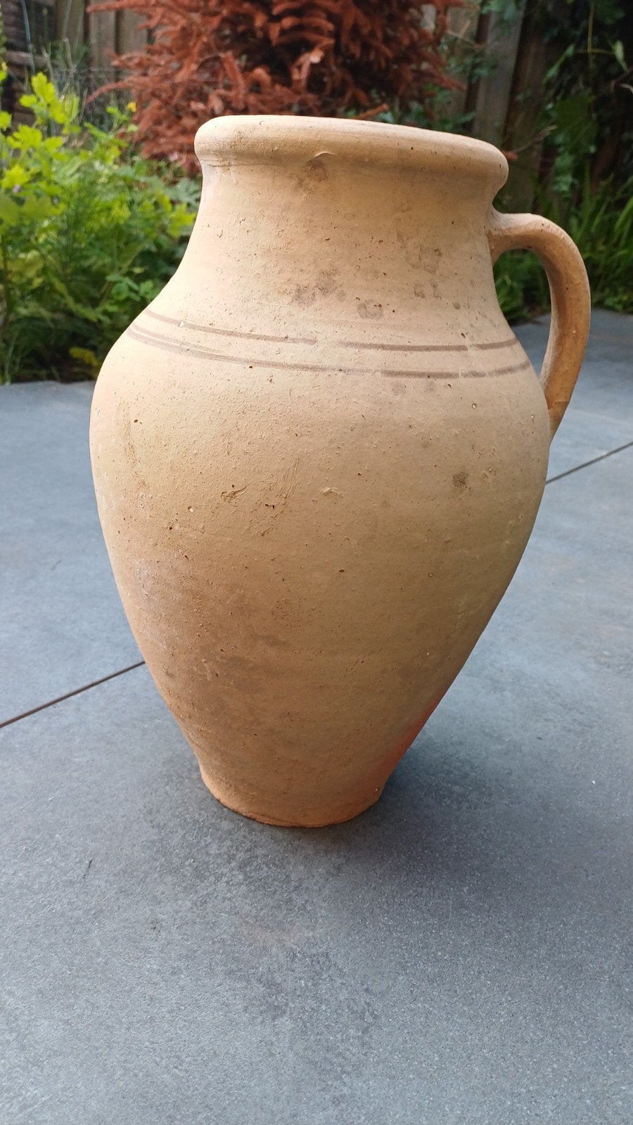 Mooie terracotta kruik met handvat[ wel ophalen aub €15, Ophalen of Verzenden