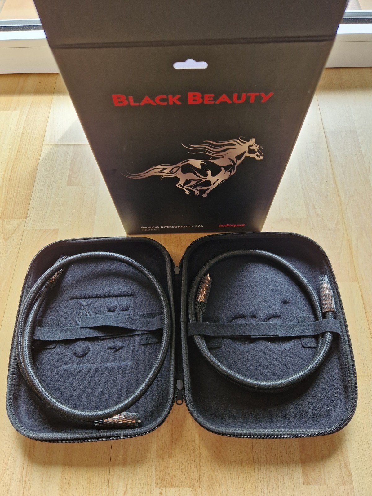 Audioquest black beauty mythical horses interlinks RCA, Ophalen of Verzenden, Zo goed als nieuw, Minder dan 2 meter, Interlink-kabel