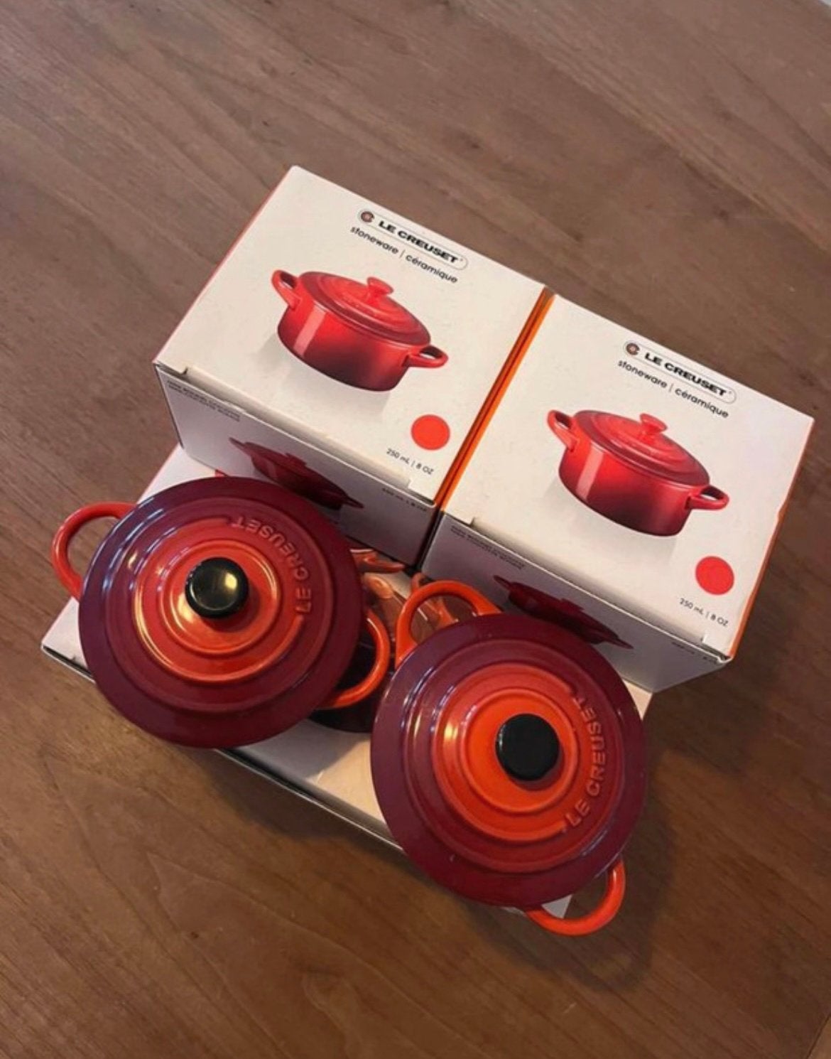 8 Le Creuset Mini braadpannen/cocottes, Ophalen, Nieuw, Overige materialen