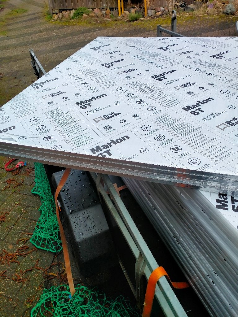Polycarbonaat platen 16 mm nieuw, Ophalen, Nieuw, Kunststof, Volière