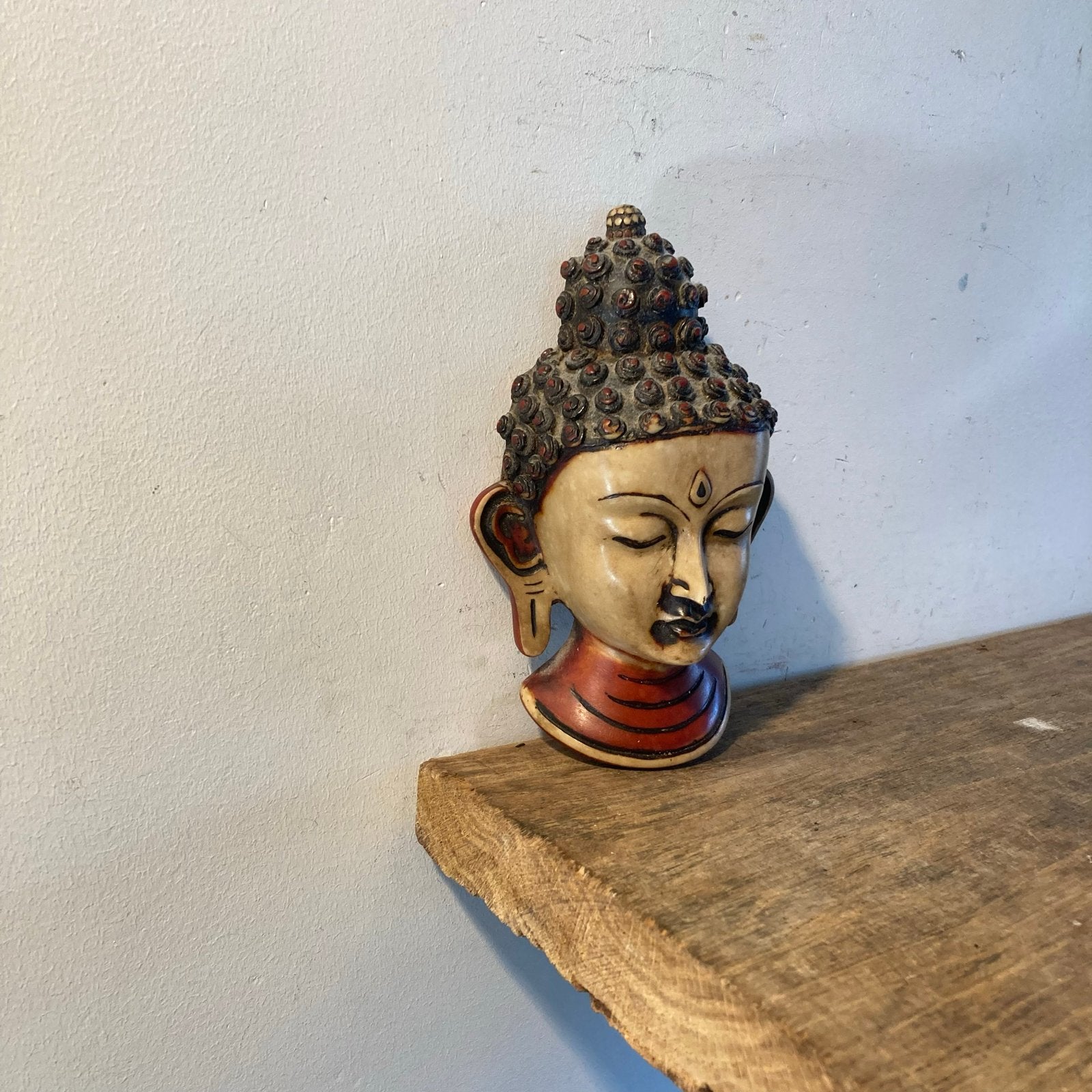 Balinese Boeddha Buste Wanddecoratie - Serene Sfeer, Antiek en Kunst, Ophalen of Verzenden