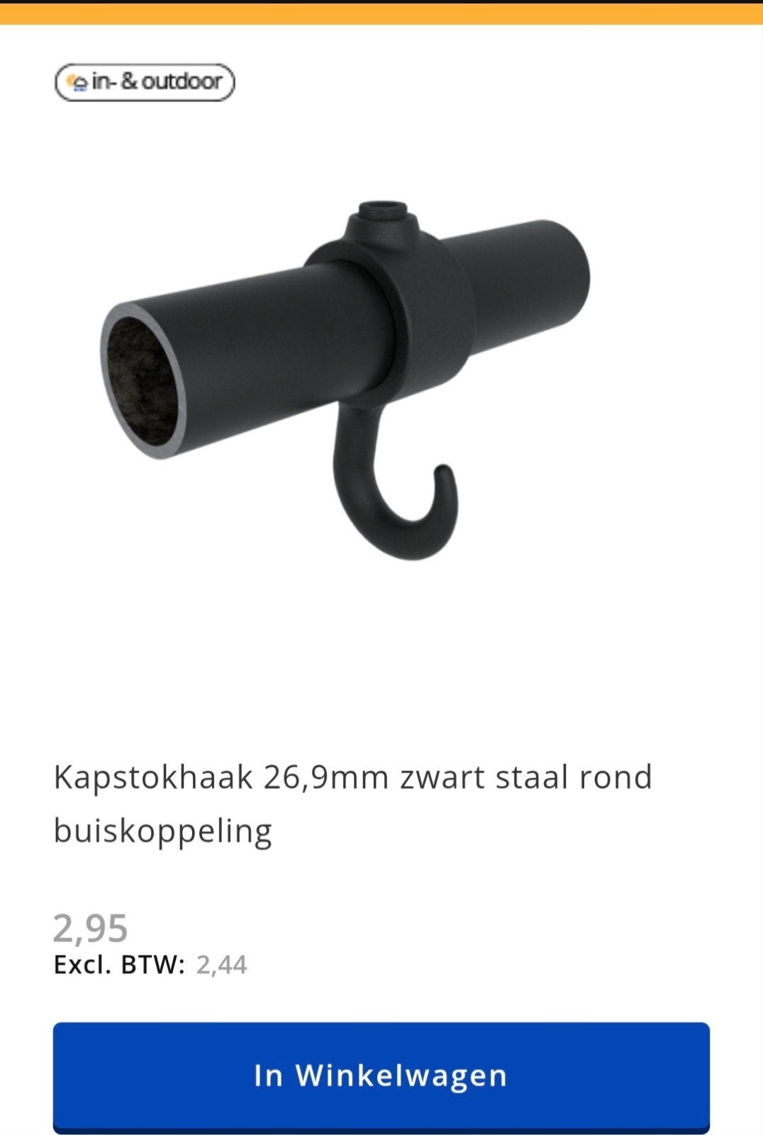 14 steigerbuis kapstokhaken - 26,9 mm *nieuw*, Ophalen of Verzenden, Nieuw