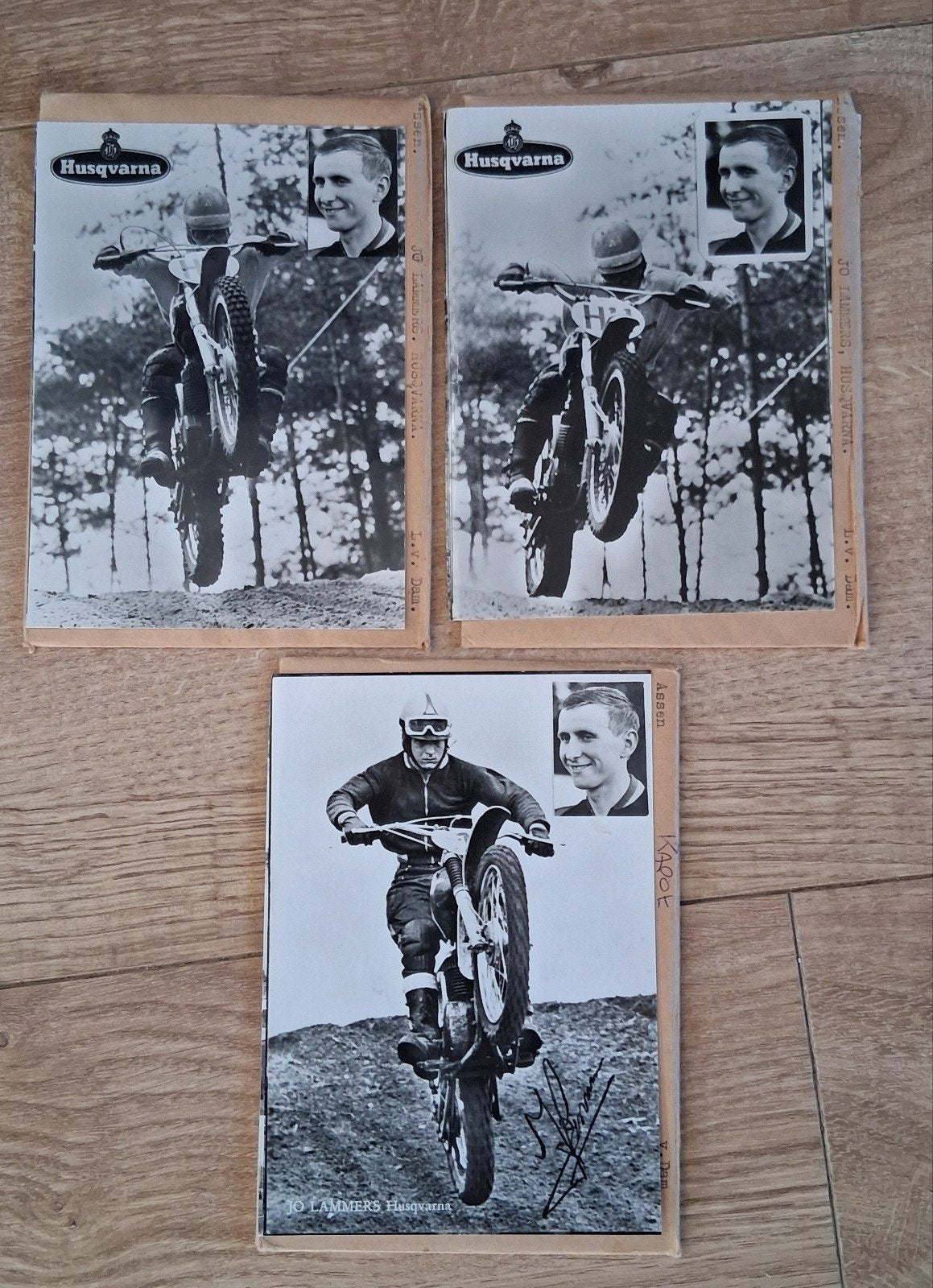 Assen, Jo Lammers, 2 x glasplaat JosPe, Ophalen of Verzenden, 1960 tot 1980, Ongelopen, Drenthe