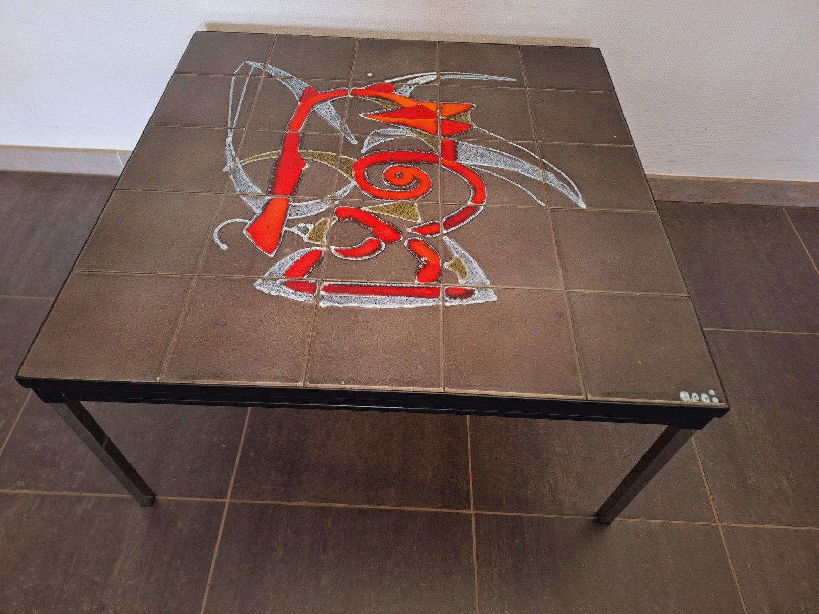 Vintage salontafel/bijzettafeltje ADRI, Ophalen, 50 tot 100 cm, 50 tot 100 cm, Zo goed als nieuw